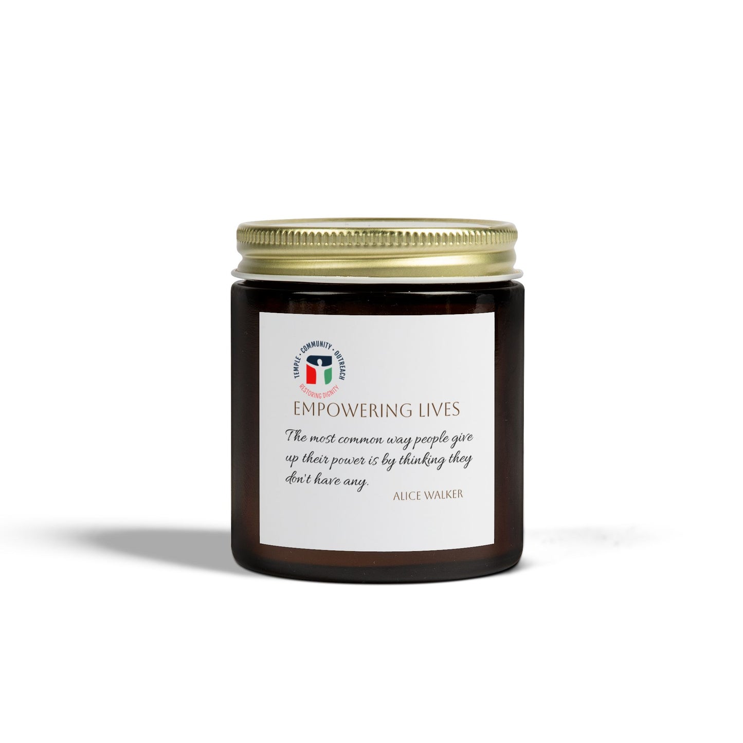 Empowering Lives Quote Scented Candles, Coconut Apricot Wax (4oz, 9oz)