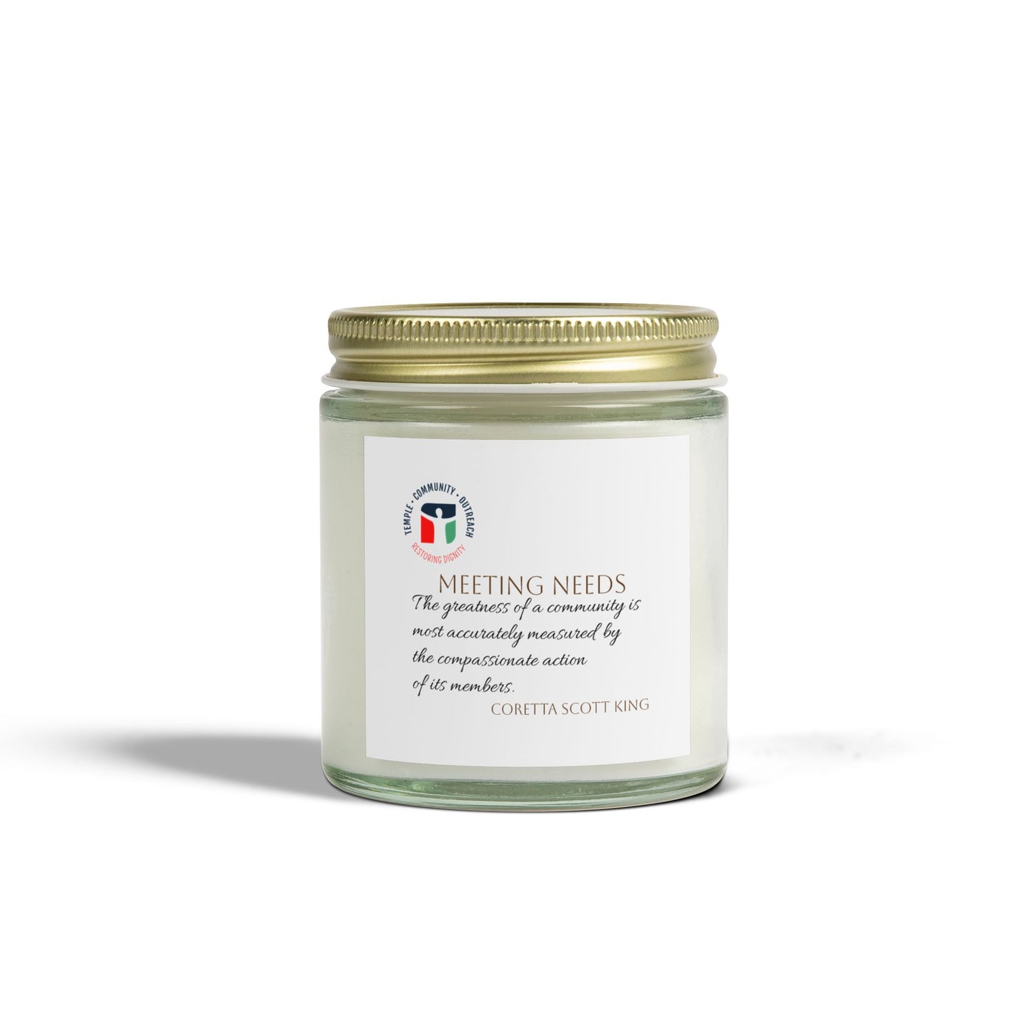 Meeting Needs Quote Scented Candles, Coconut Apricot Wax (4oz, 9oz)