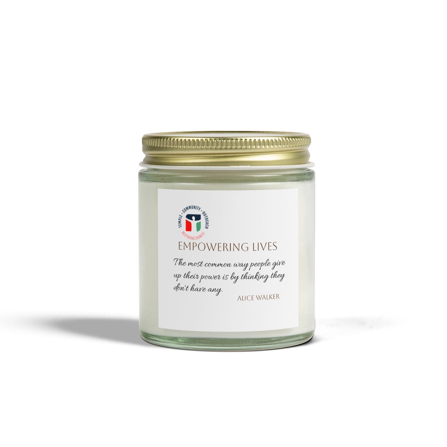 Empowering Lives Quote Scented Candles, Coconut Apricot Wax (4oz, 9oz)