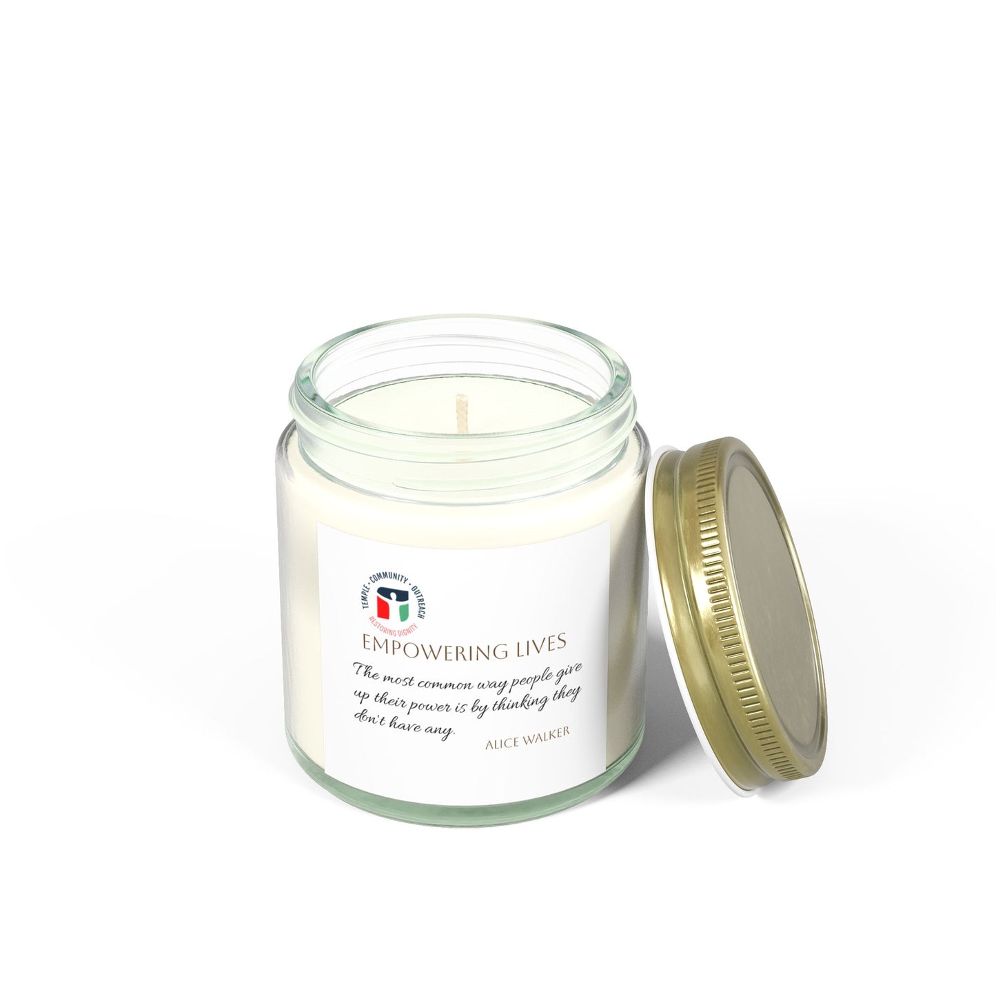 Empowering Lives Quote Scented Candles, Coconut Apricot Wax (4oz, 9oz)